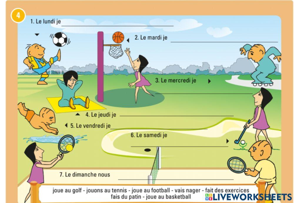 Activites te jours de la semaine