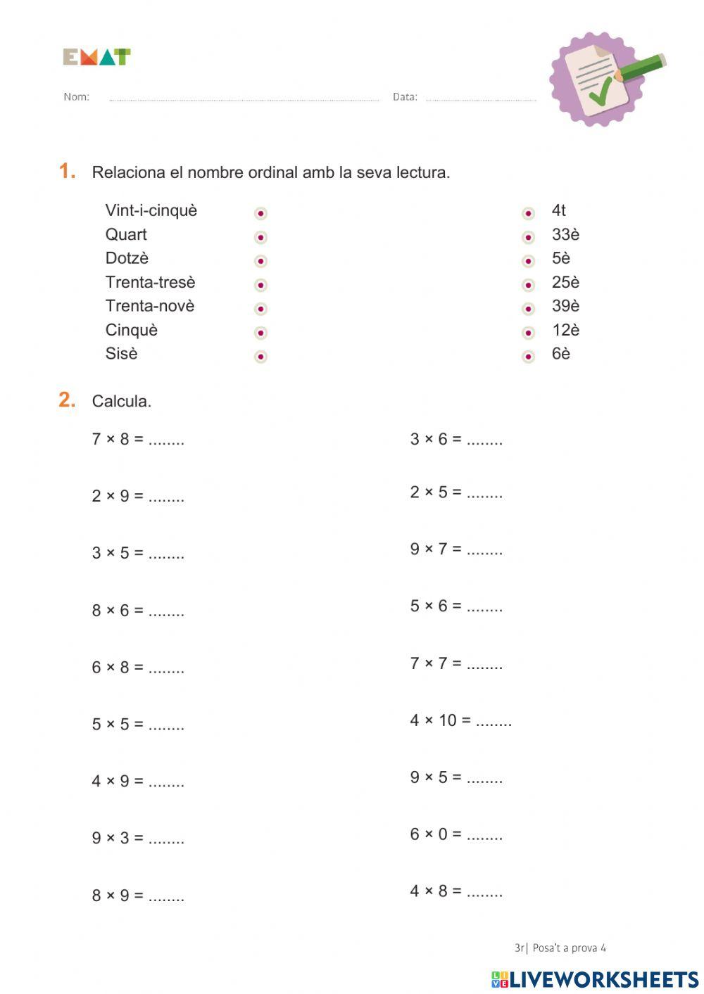 Posa't a prova 4-1. EMAT4