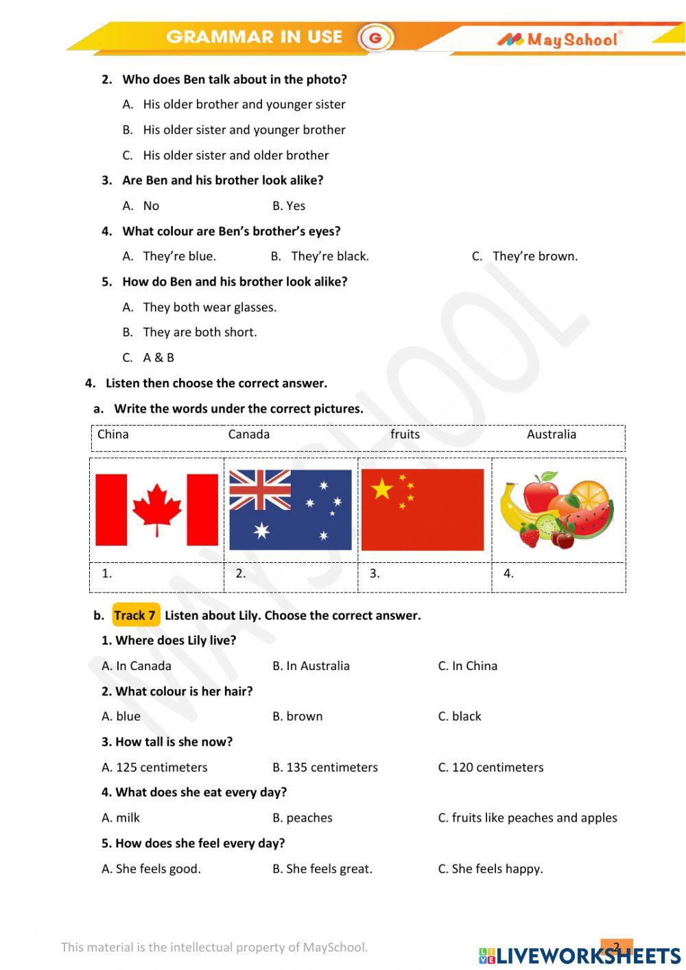 G-U3-People I Love-Read & Listen