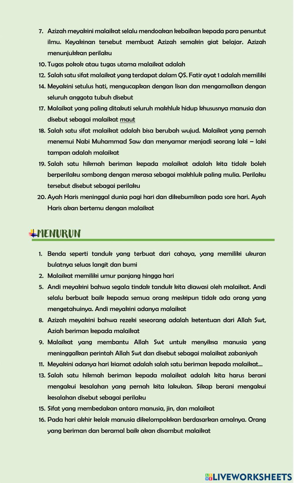 Tts iman kepada malaikat