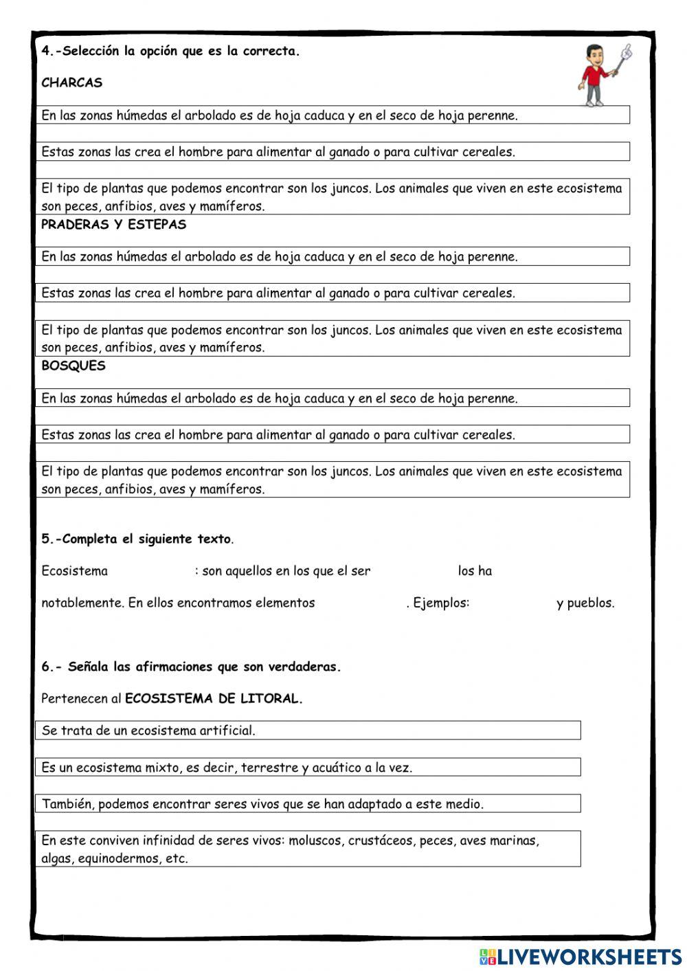 Tipos de ecosistemas Tipos de ecosistemas