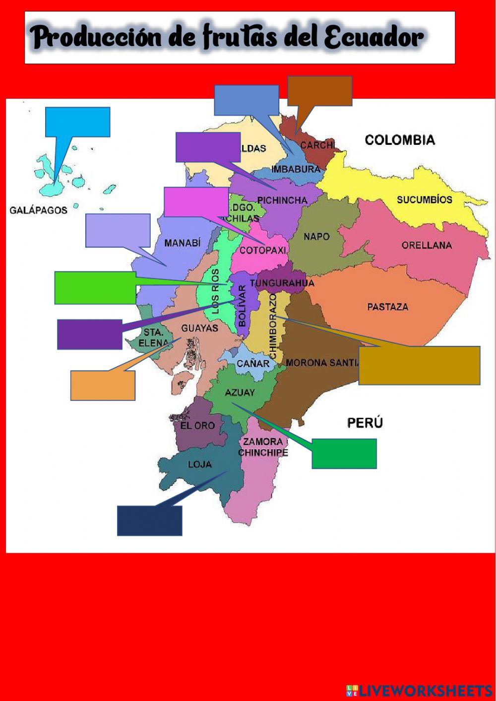 Producción de frutas del Ecuador