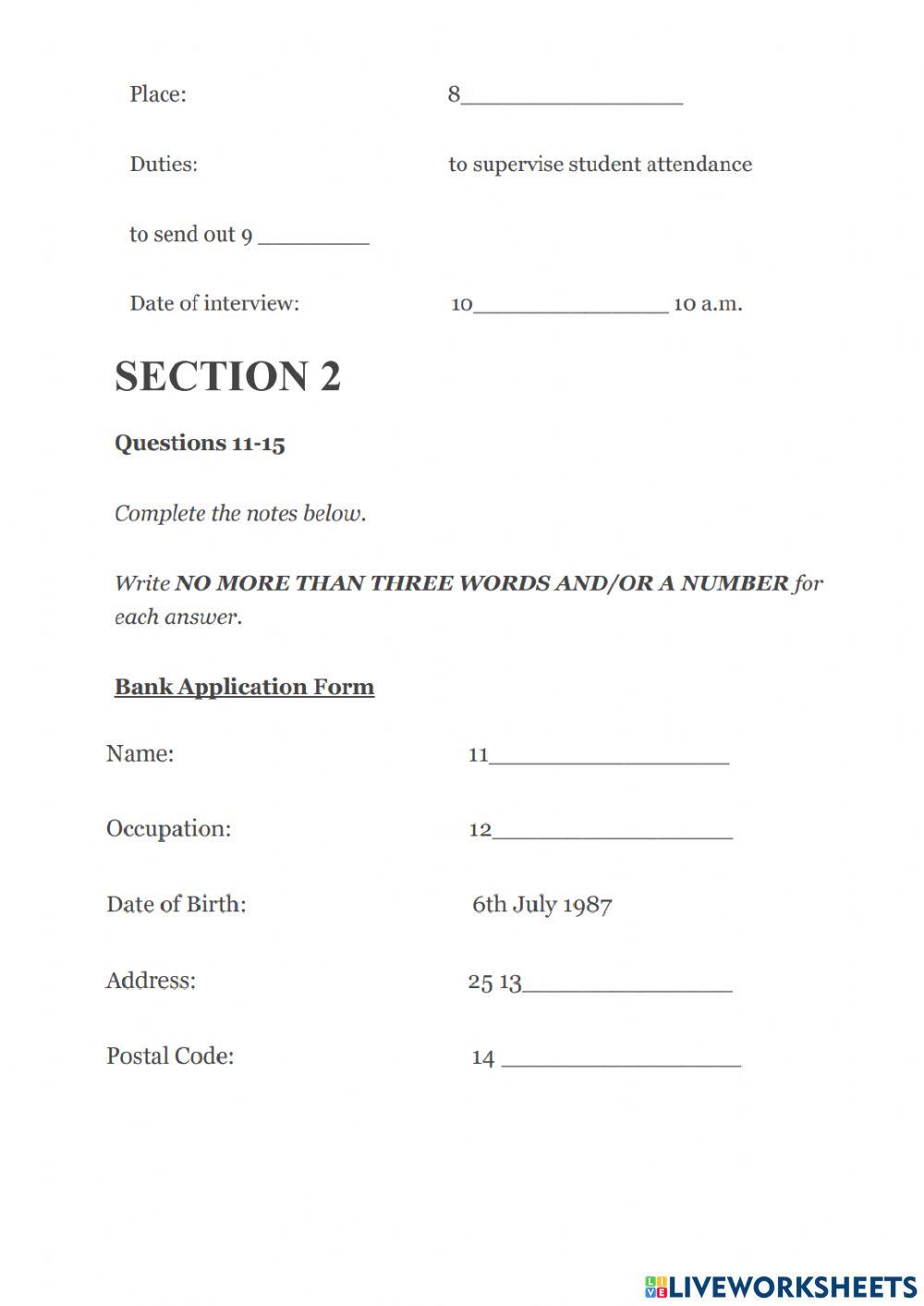 Listening IELTS Test 2