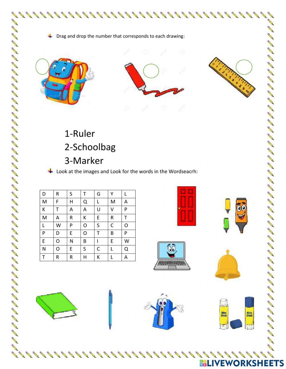Classroom Objects online exercise for Third Grade, Elementary | Live ...