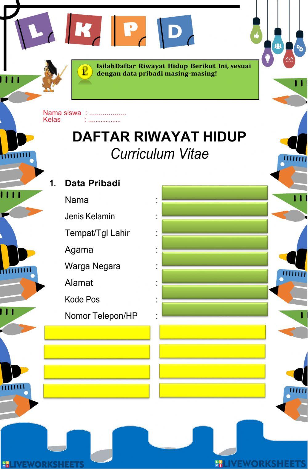 Daftar Riwayat Hidup