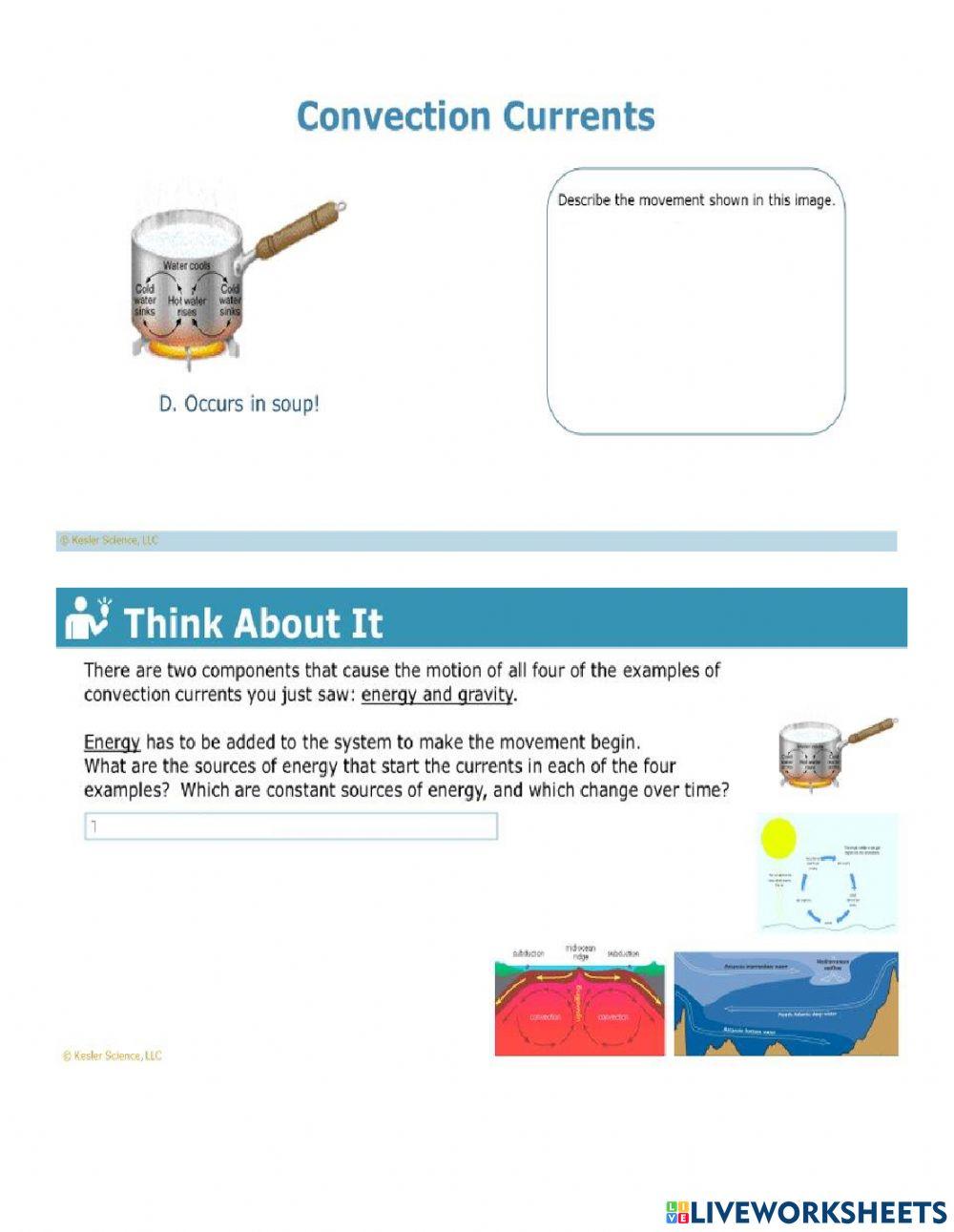 Feb 16 Convection Currents Notes Pt. 1 worksheet Live Worksheets