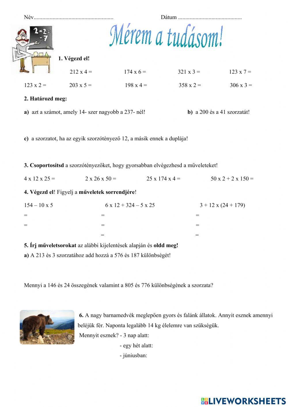 Felmérő matematika,