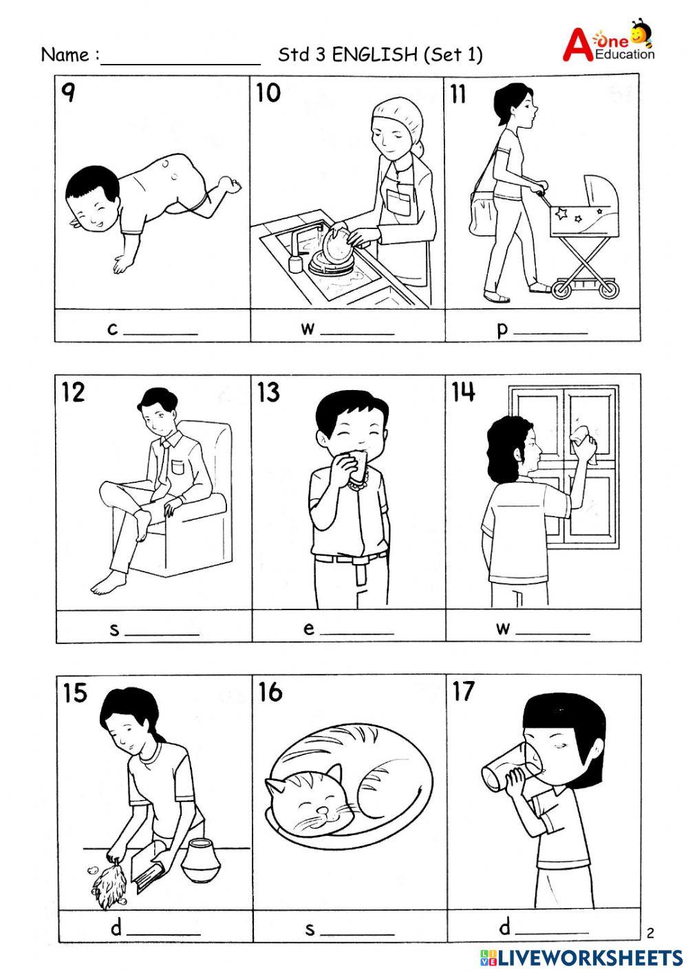 Std 3 ENG (March Set 1)