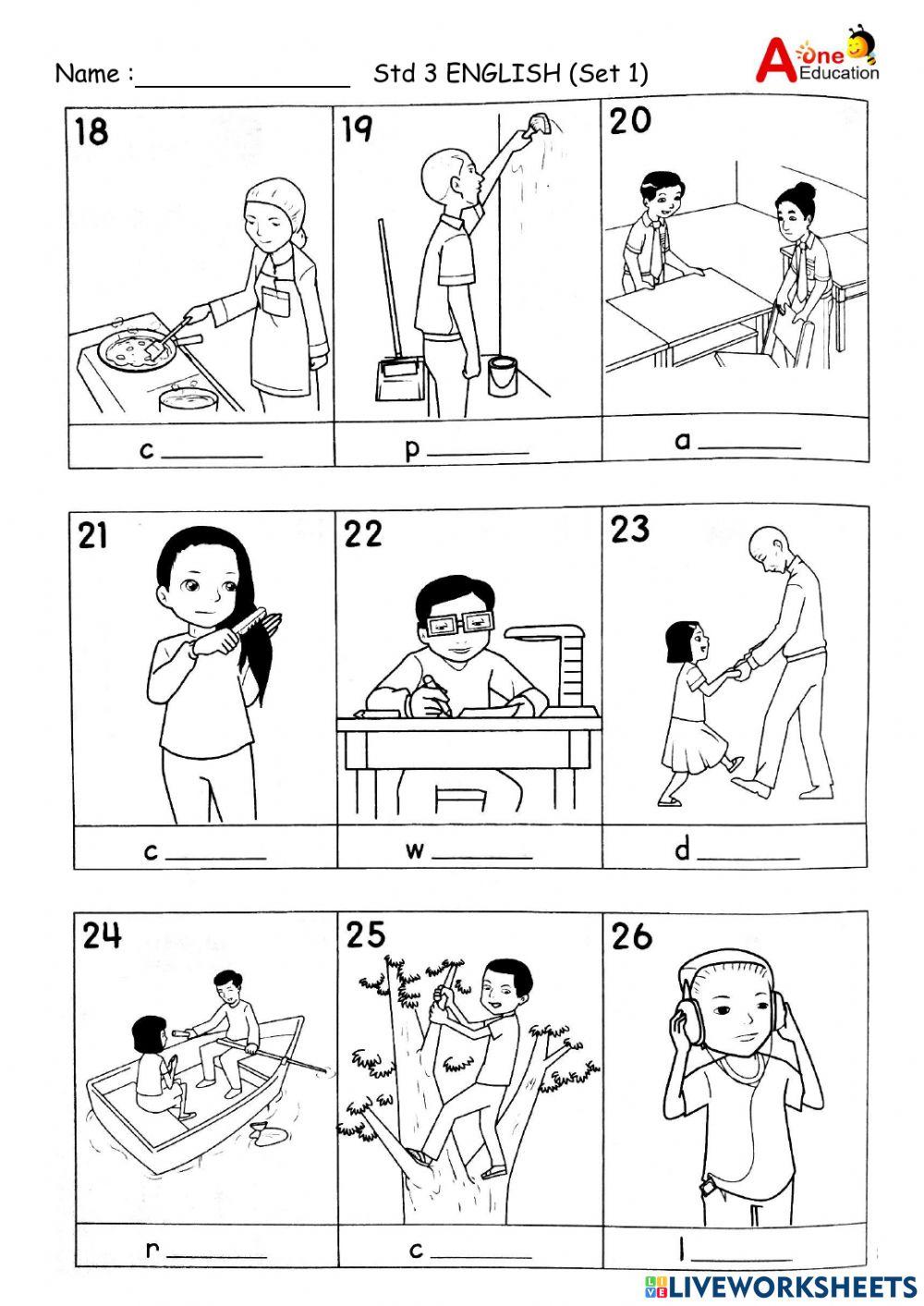 Std 3 ENG (March Set 1)