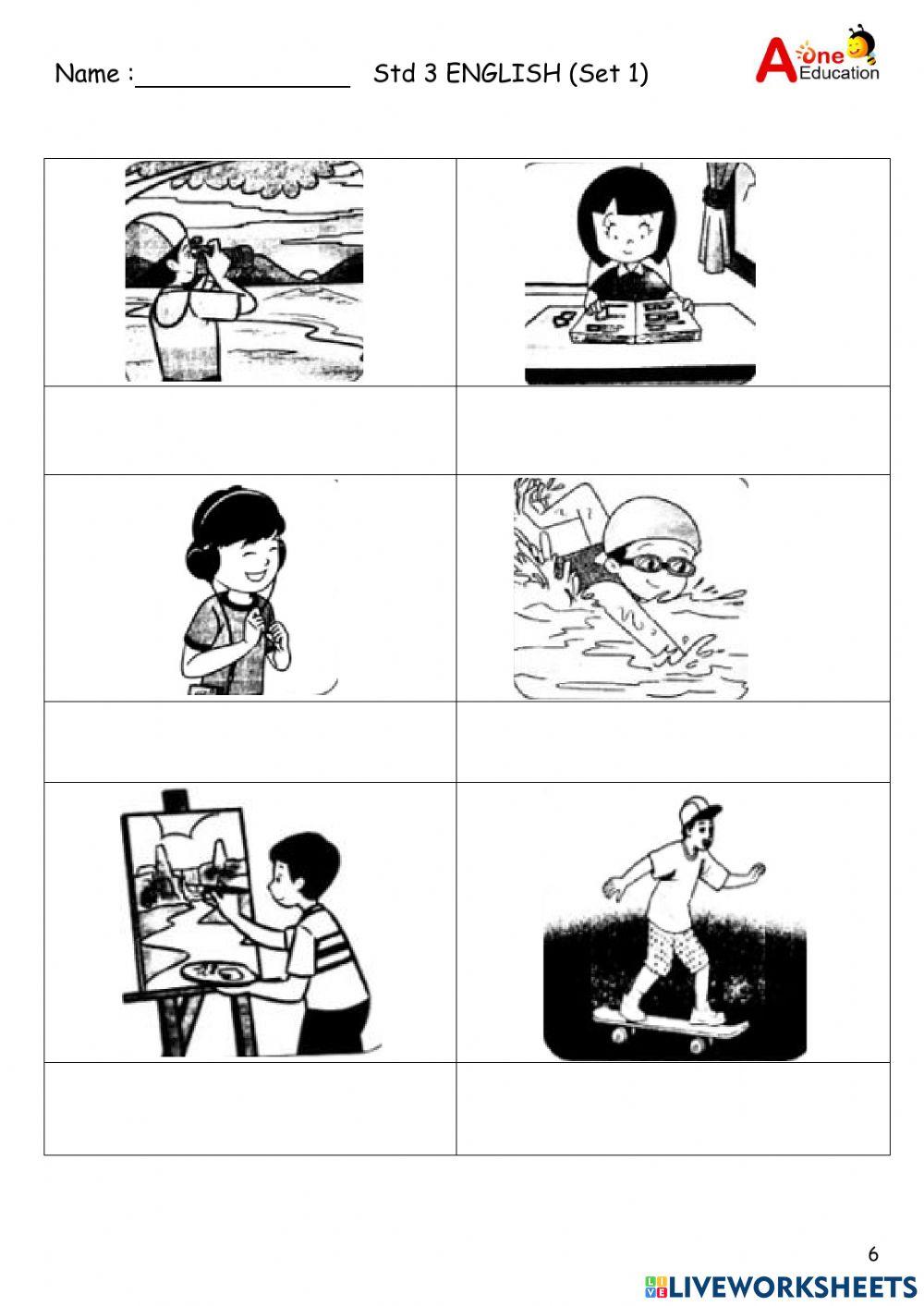 Std 3 ENG (March Set 1)