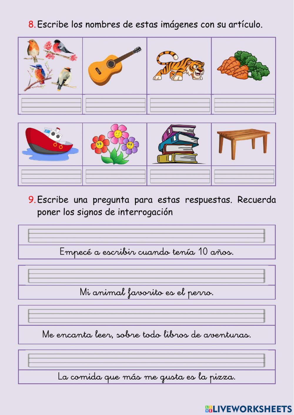 Ficha repaso examen lengua febrero