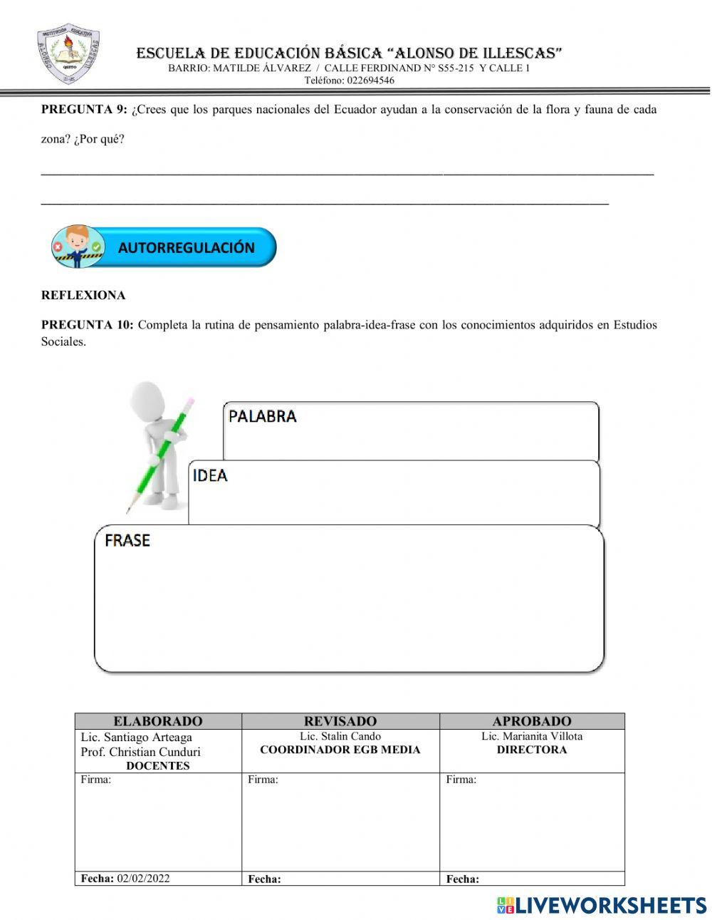 Evaluacion quimestral