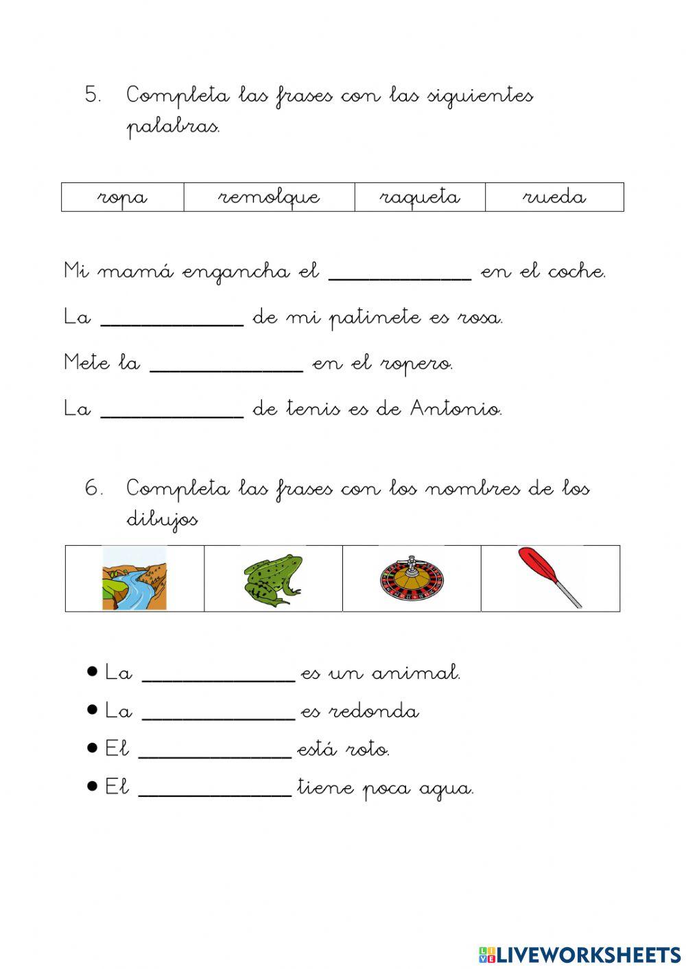 Ficha lectoescritura letra r