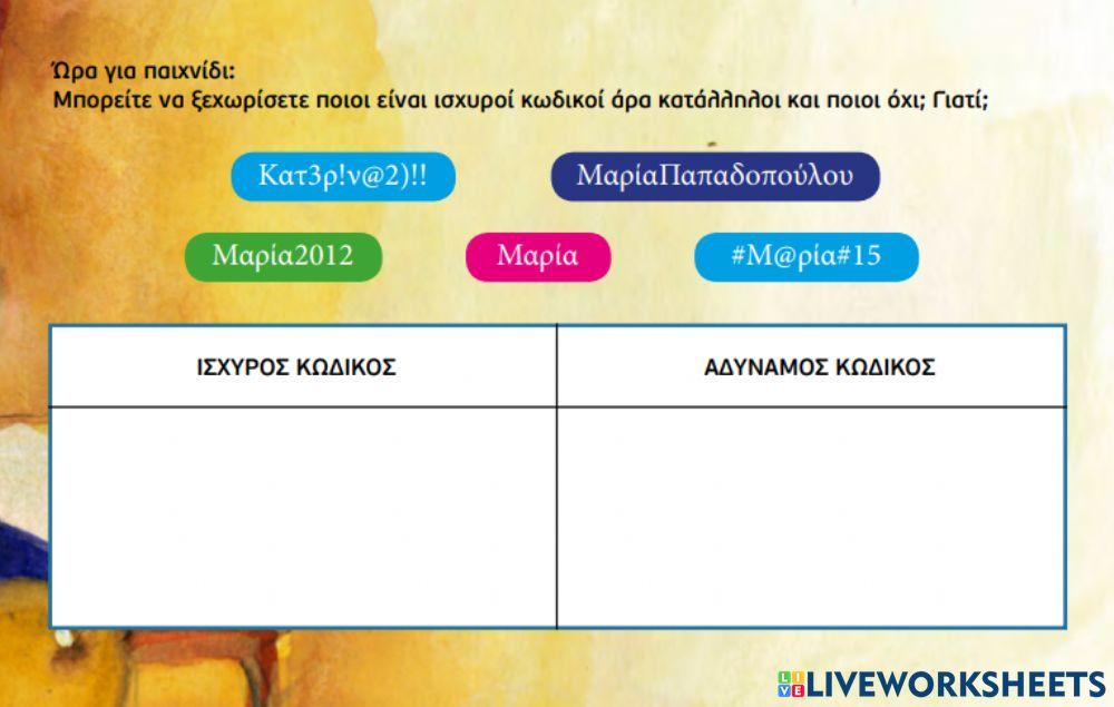 Κωδικοί πρόσβασης