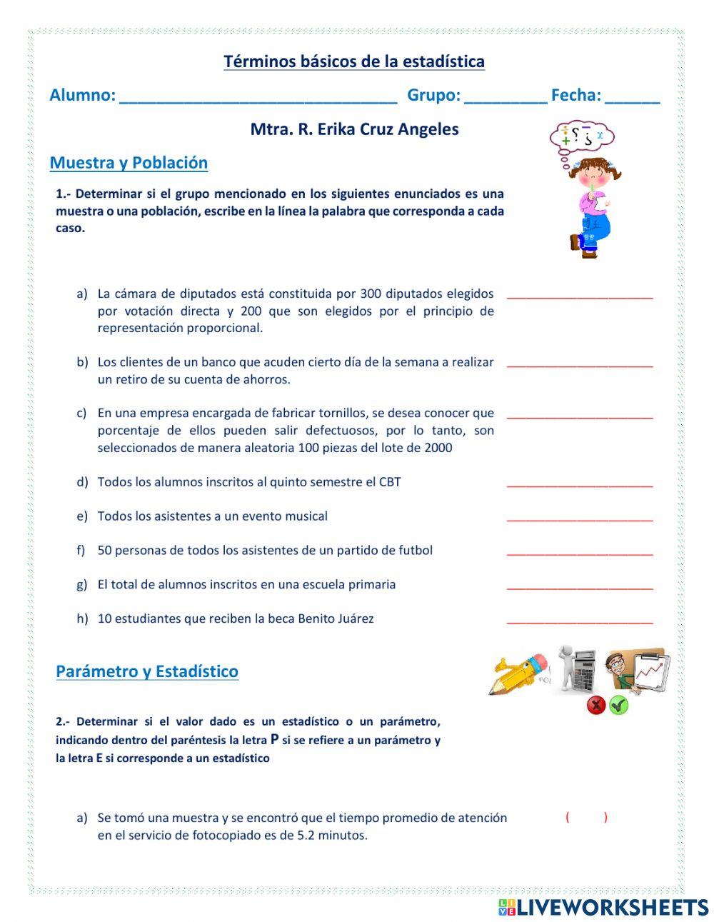 Términos básicos de la estadística