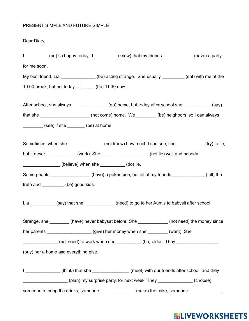 Present Simple and Future Simple