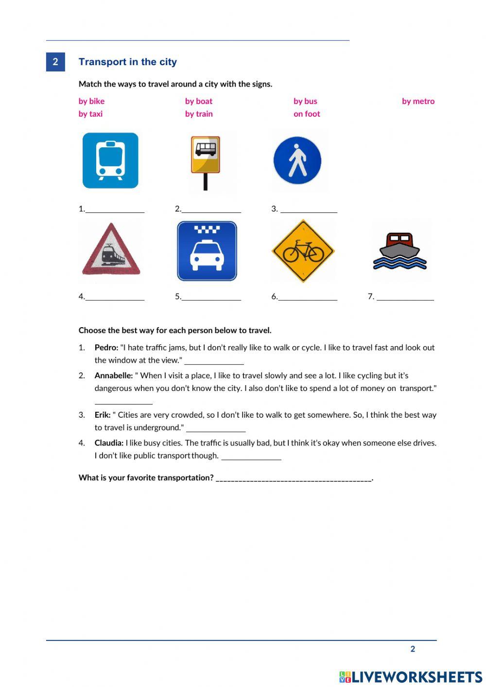 Traveling Around the World - Worksheet