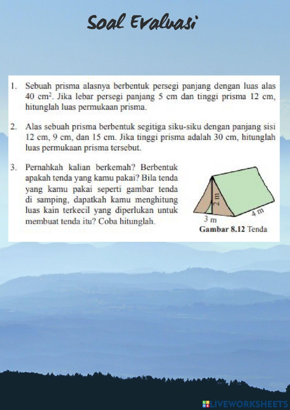 Luas permukaan prisma