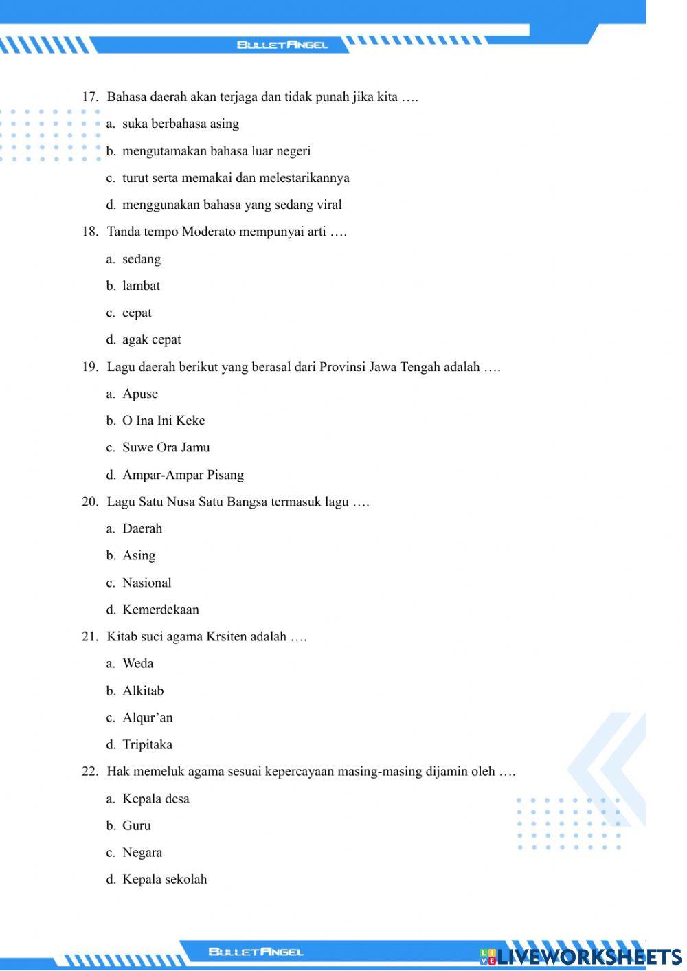 Soal Tema 7 Subtema 1