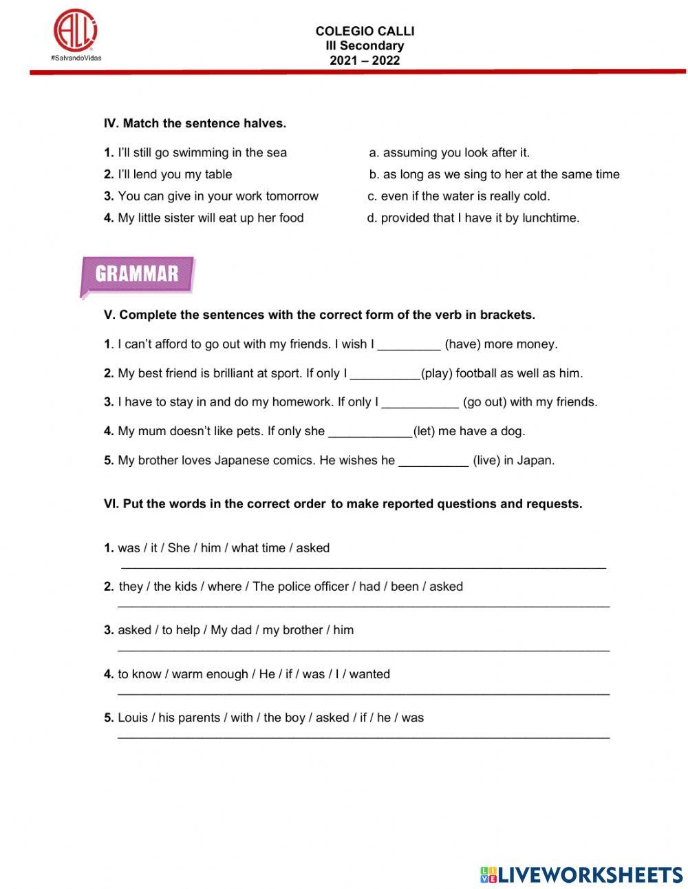 III Secondary 2nd evaluation