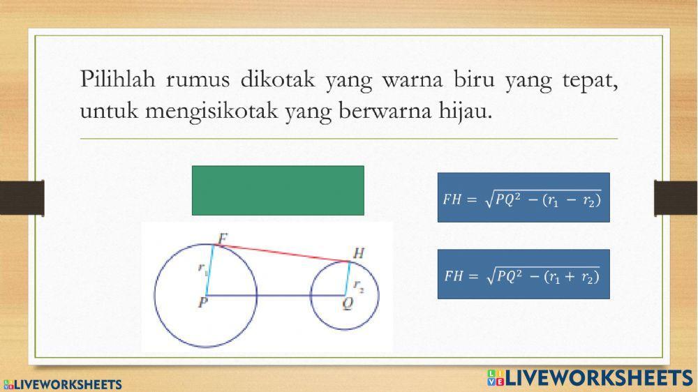 Garis Singgung Persekutuan Luar Lingkaran