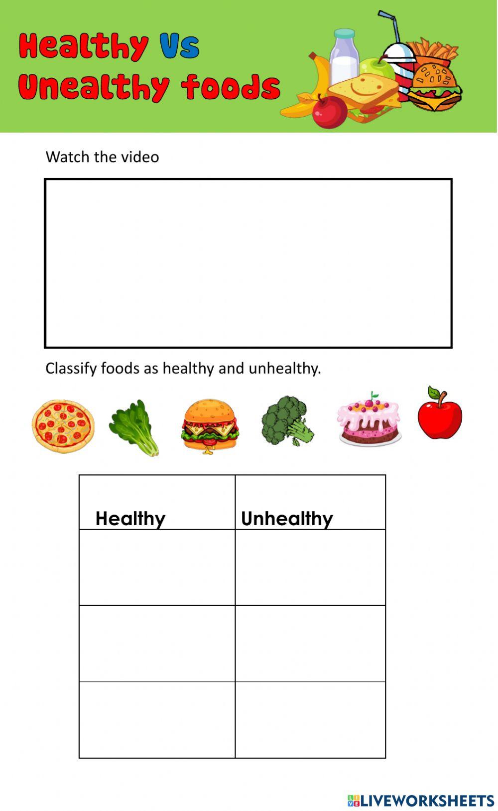 Healthy and Unhealthy food