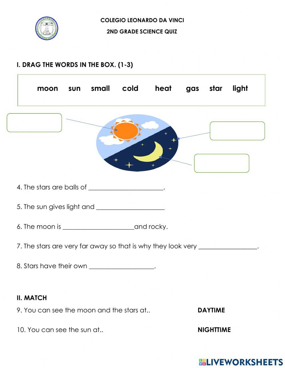 2nd Grade Science Worksheets