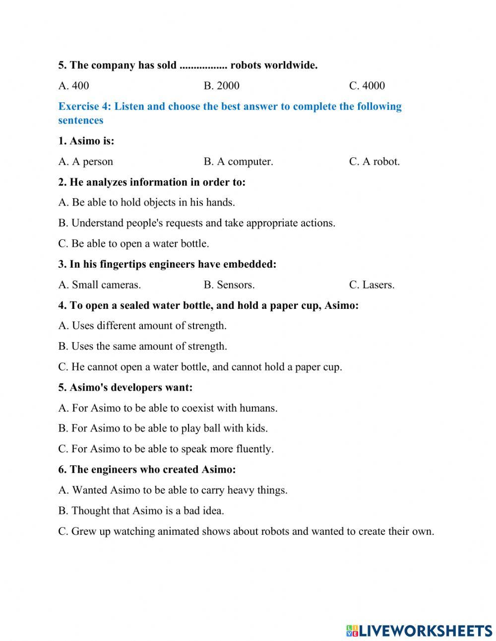 Unit 5- listening- teacher's handout- điện tử 4