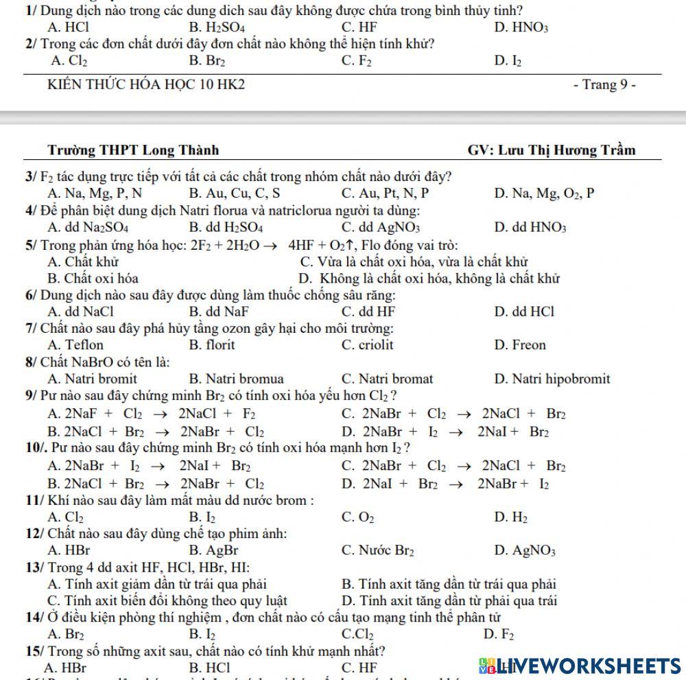 Trắc nghiệm f-br-i