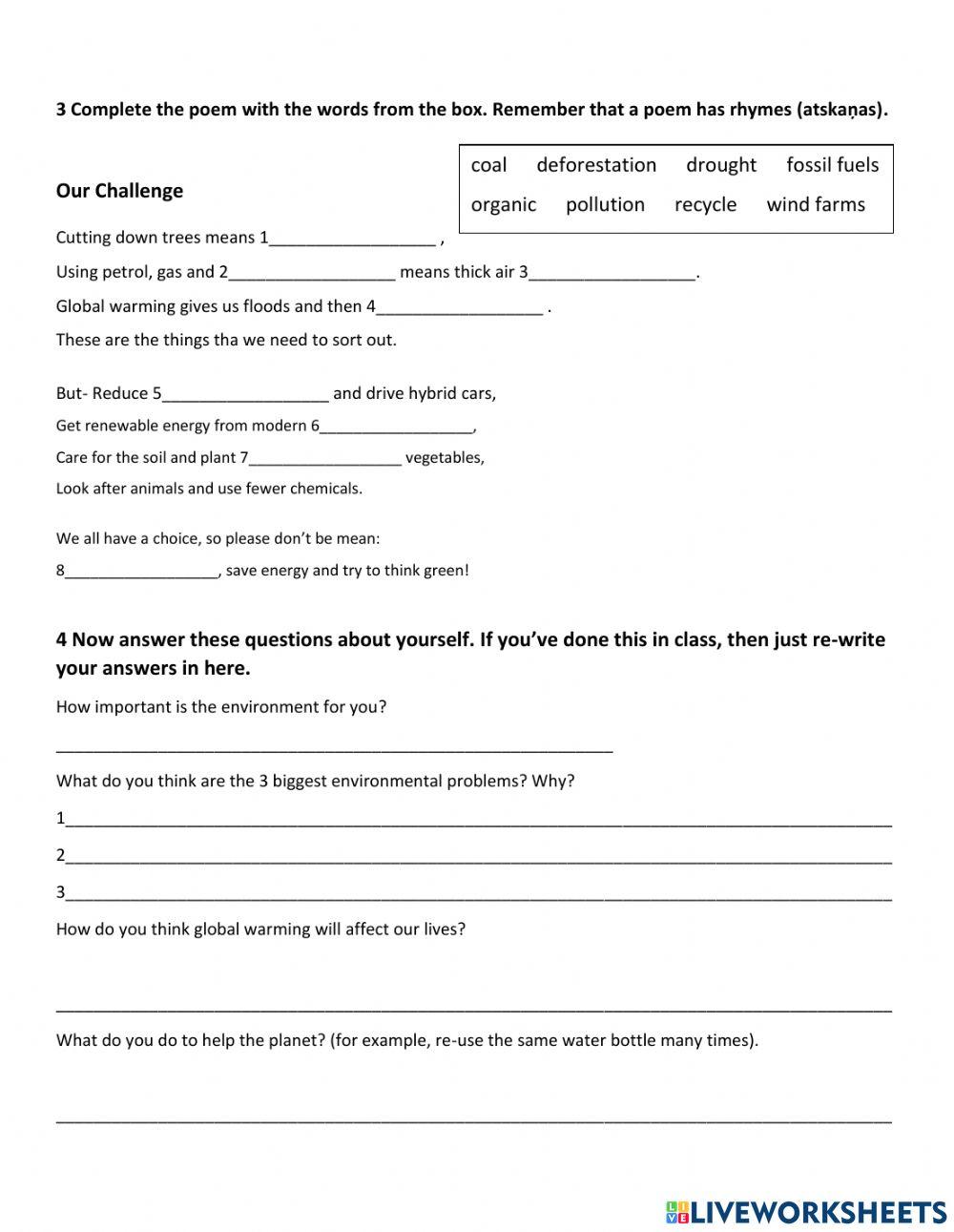 The Environment - Save the Planet