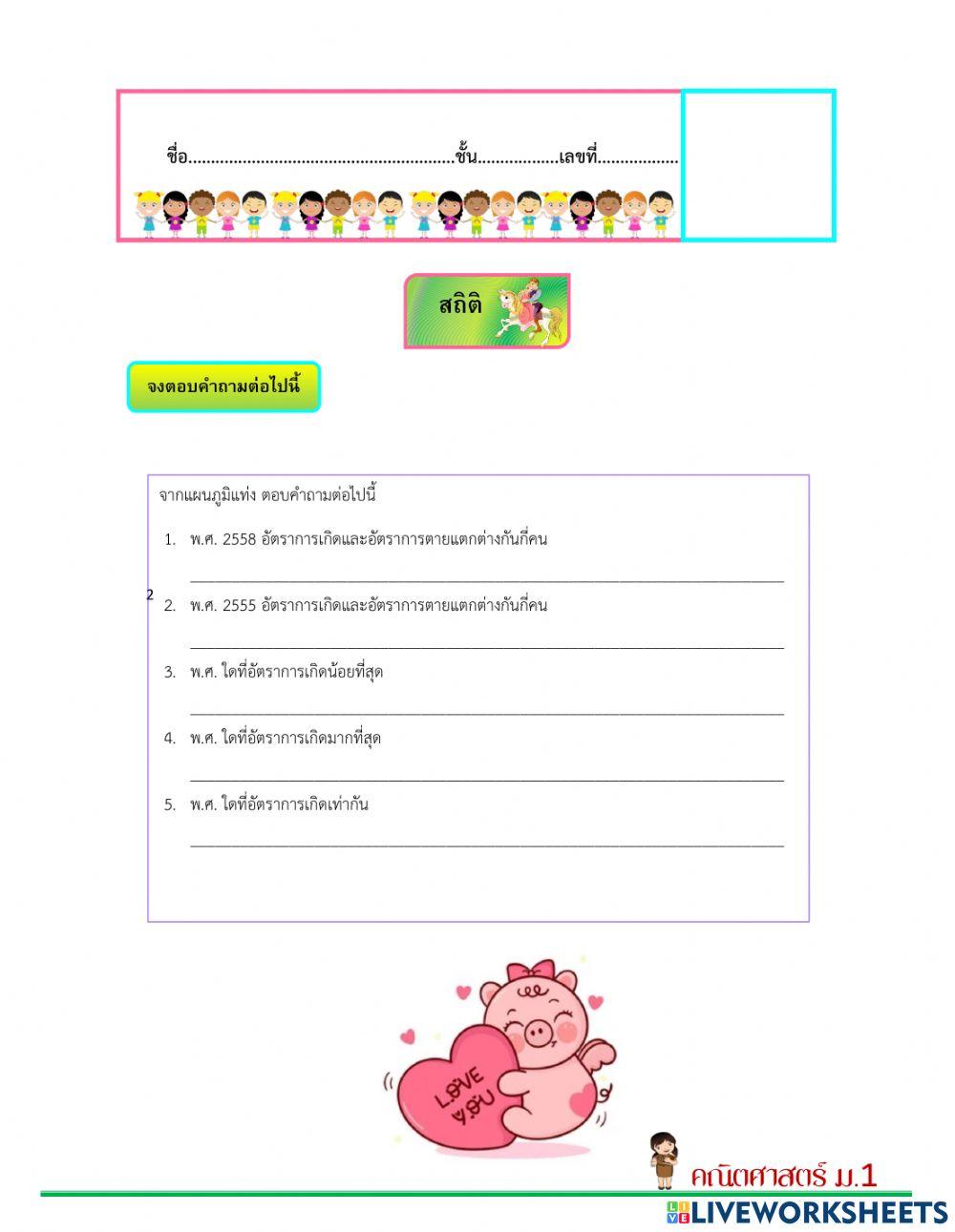 ใบงานที่ 4 สถิติ