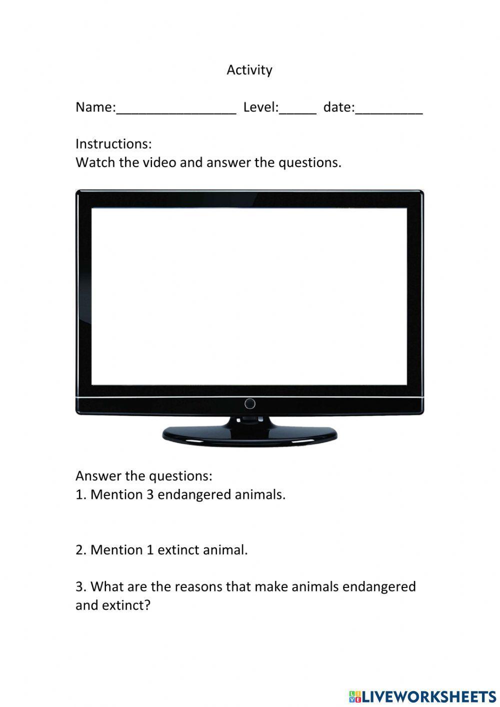 Endangered Animals 1864438 Naireth Live Worksheets endangered-animals-1864438-naireth-live-worksheets