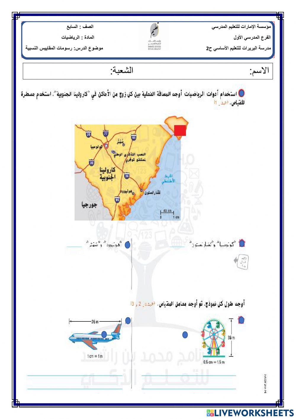 رسومات المقاييس النسبية