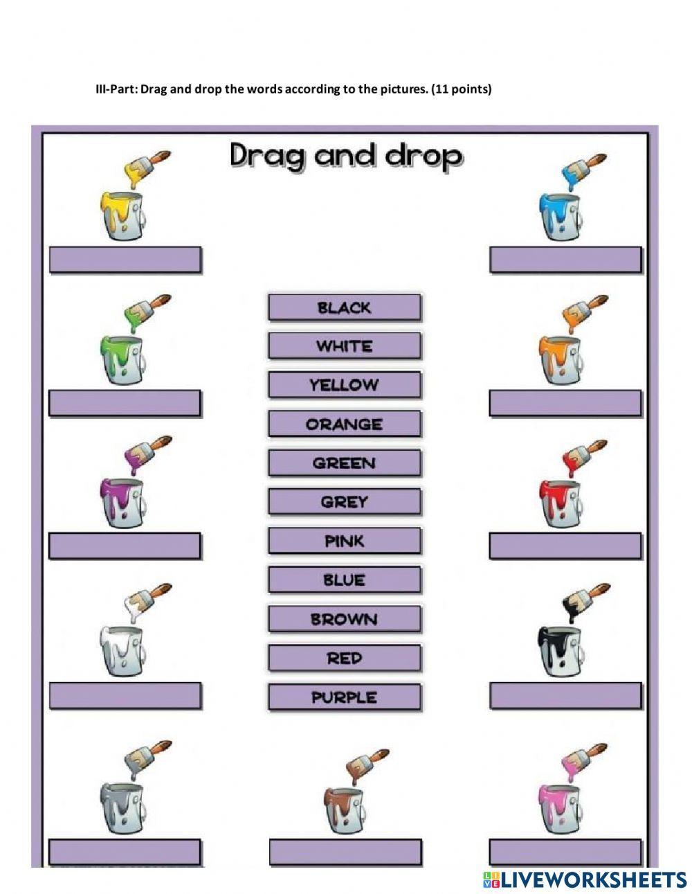 Primary and secondary colors