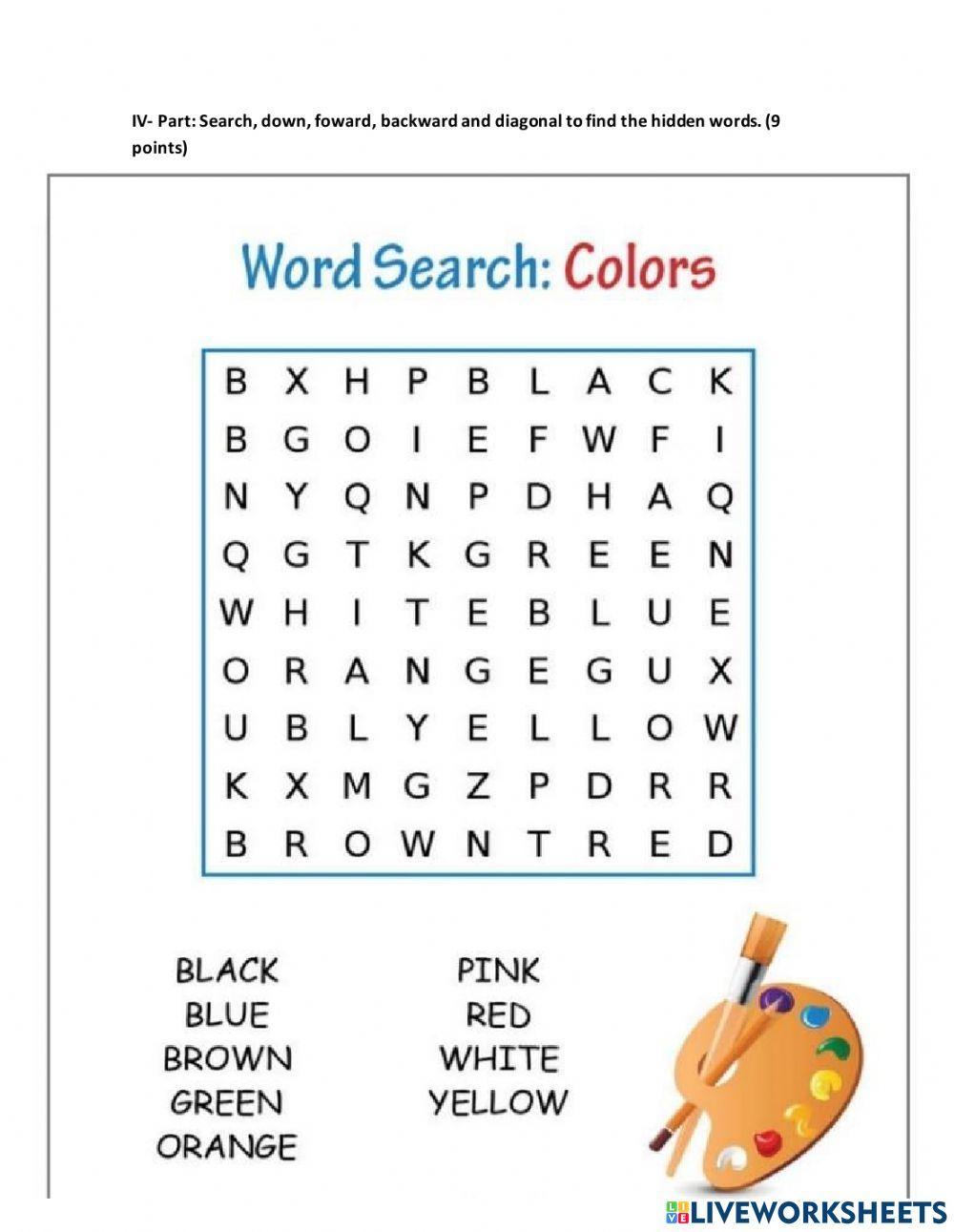 Primary and secondary colors