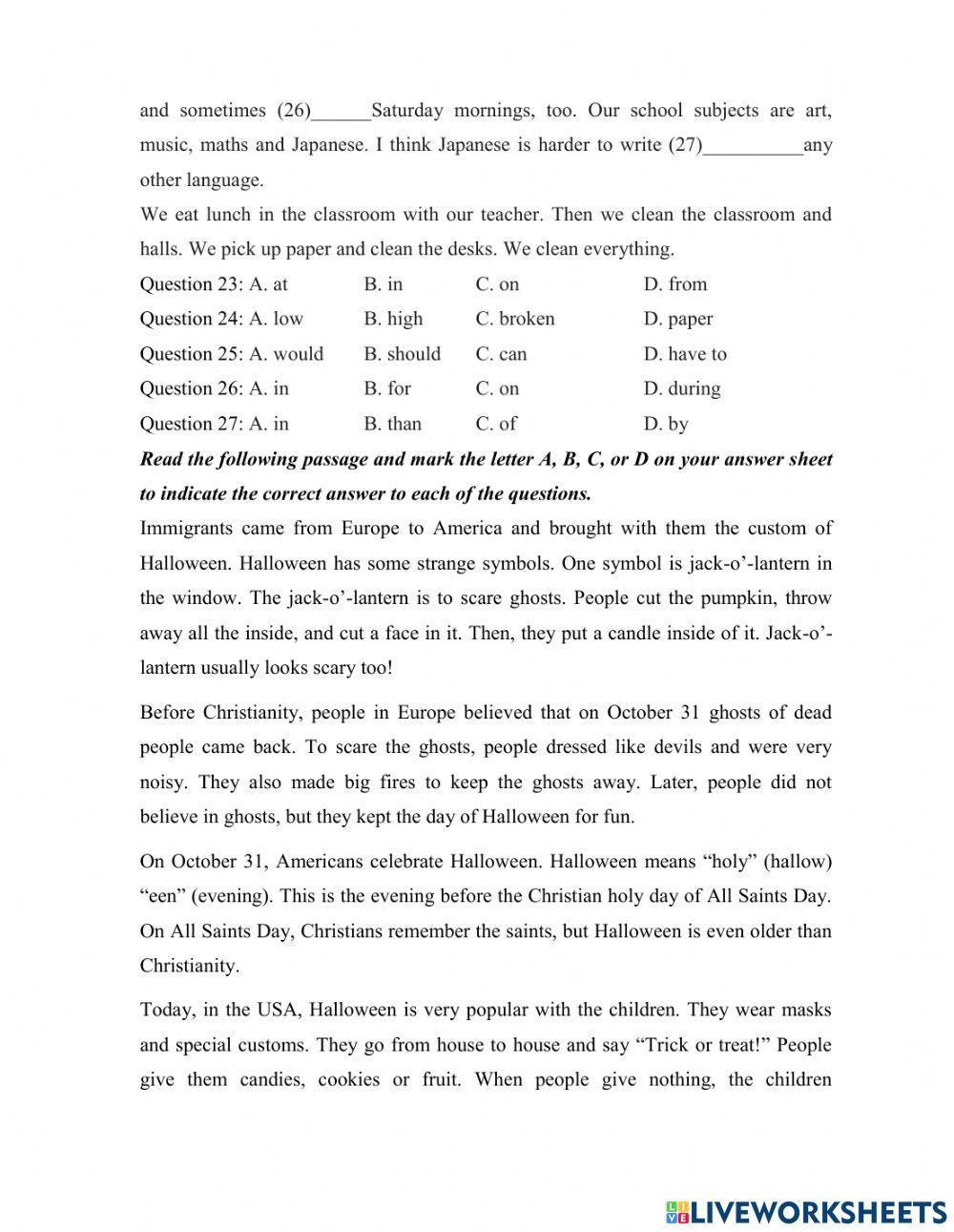 Đê thi vào 10 - test 2