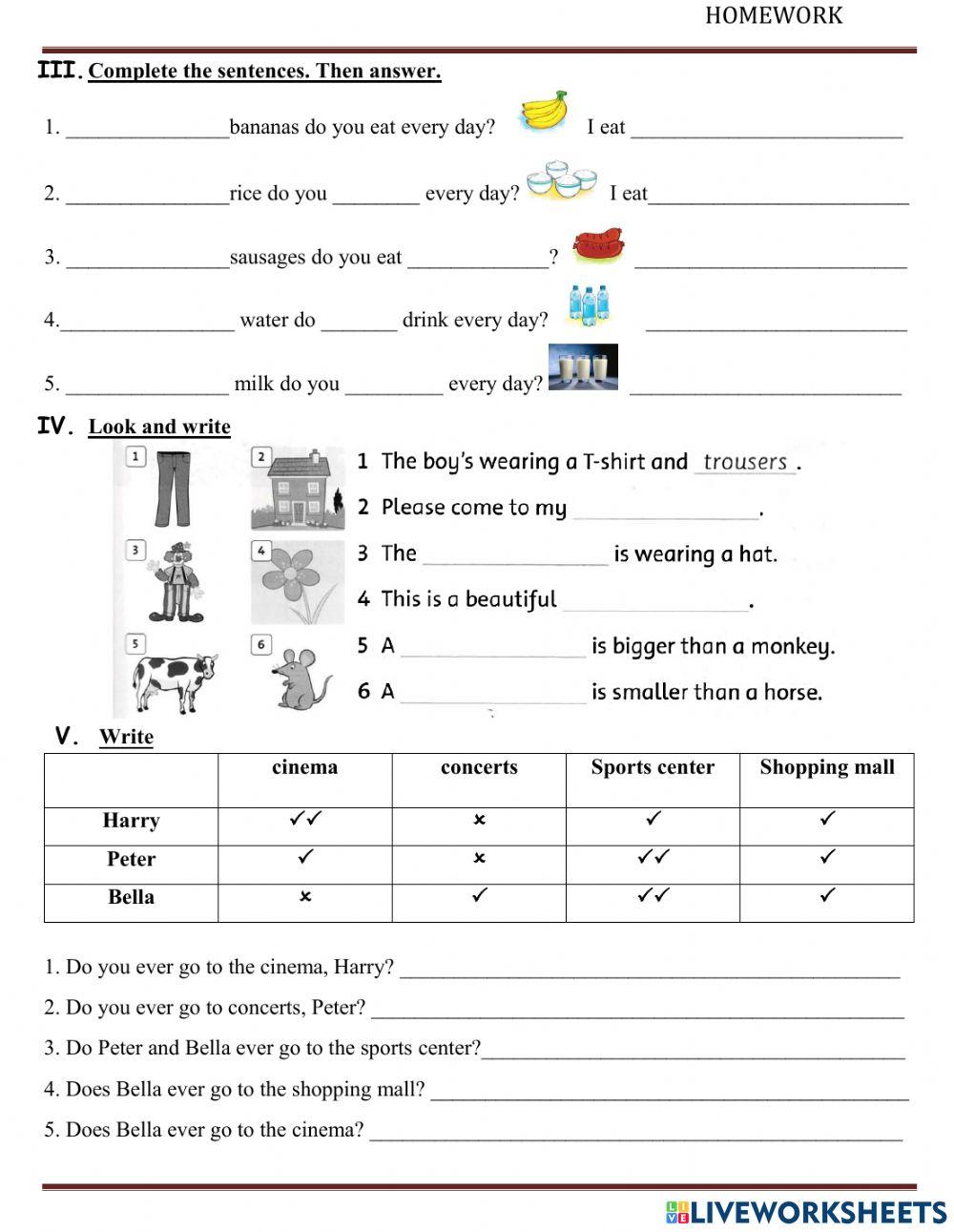 4NK3 Z7L4 How much-How many