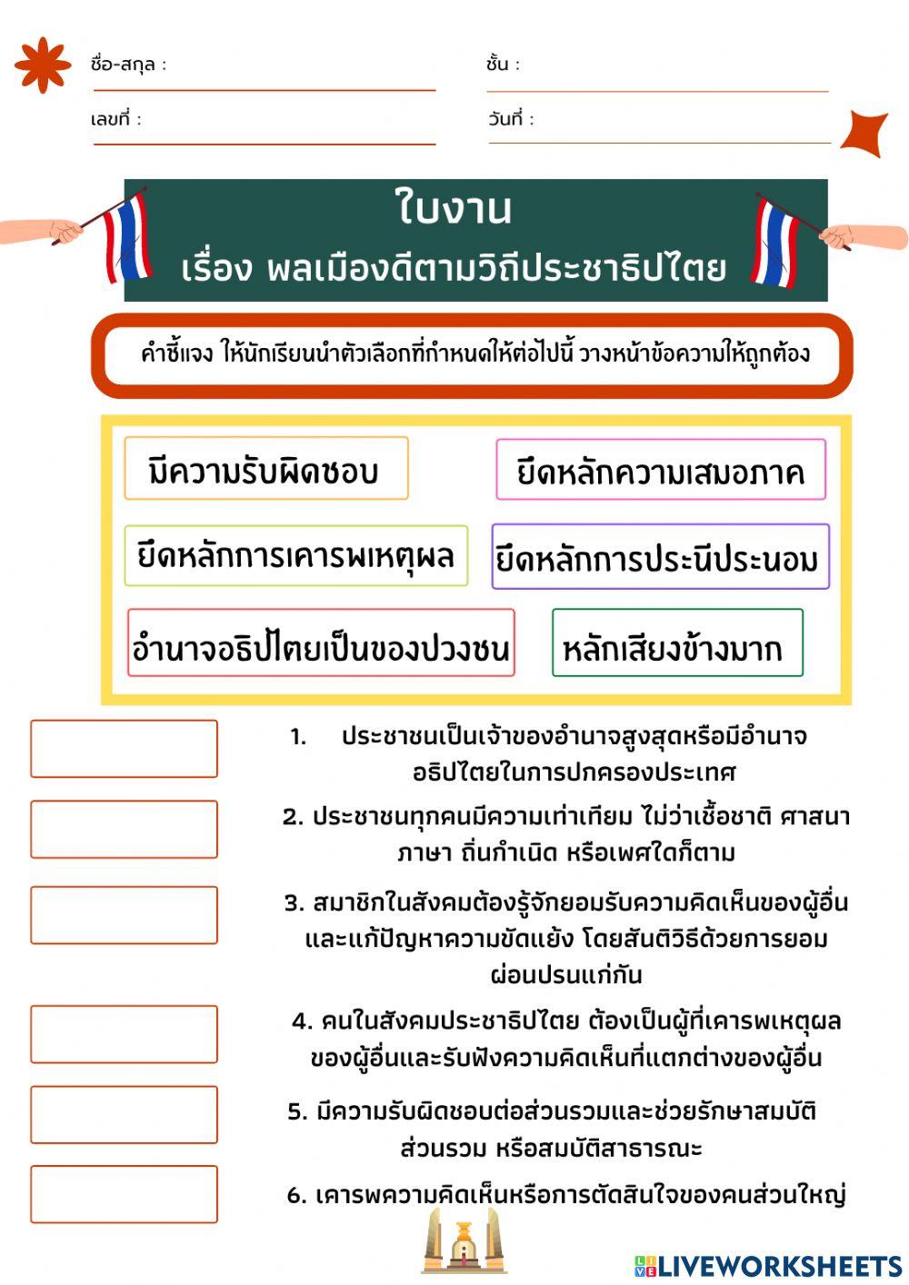 พลเมืองดีตามวิถีประชาธิปไตย