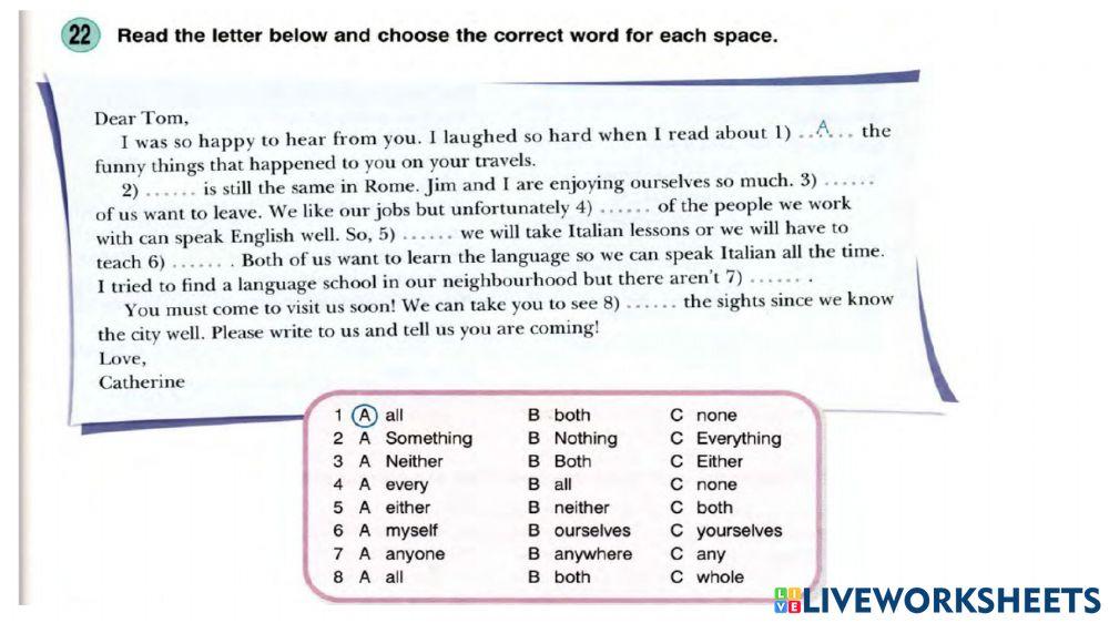 Determiners-Quantifiers -Test (Round up 5)