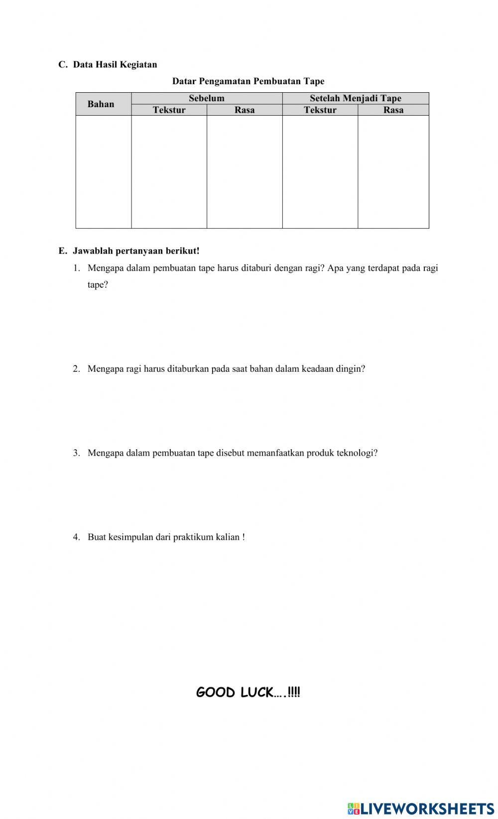 Lkpd 1 bioteknologi pangan