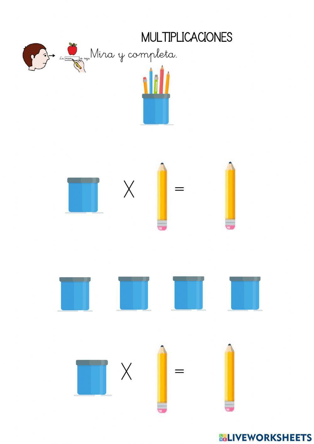 Introducción a la multiplicación.