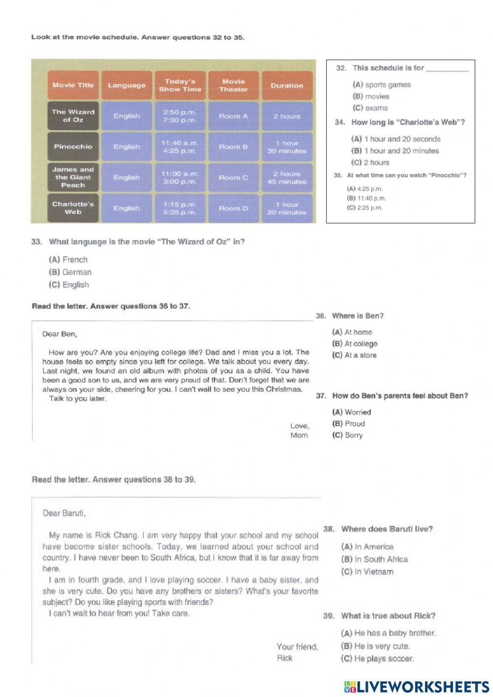 Teacher Jennifer TP S1 pactice test 2