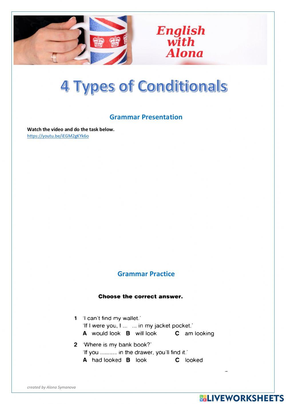 Conditionals (0, 1, 2 and 3)