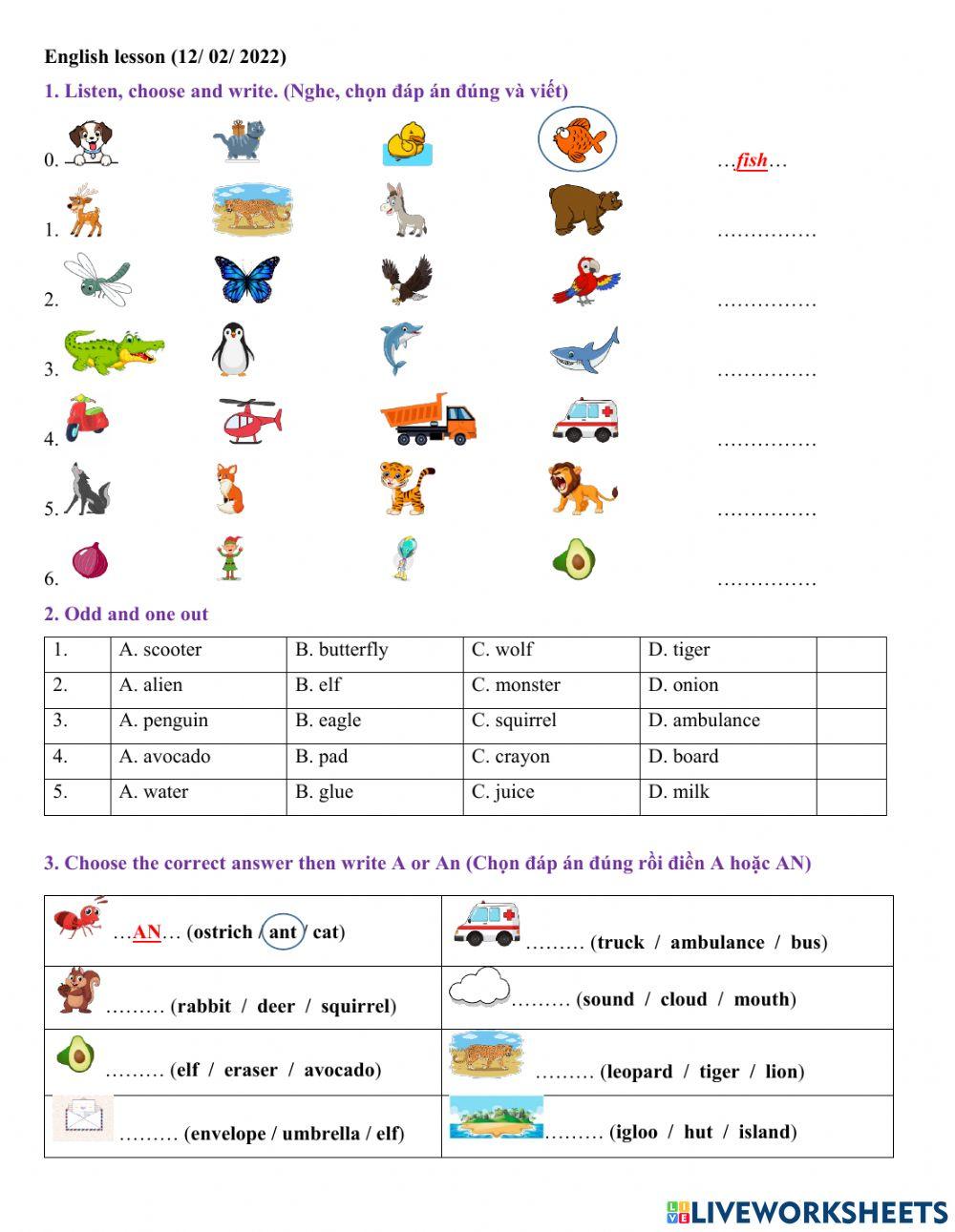 Group 2 - Review + animals