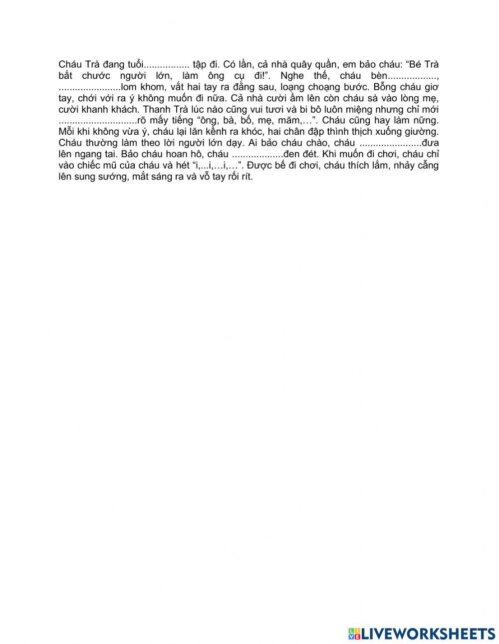 Phiếu bài tập tuần 15