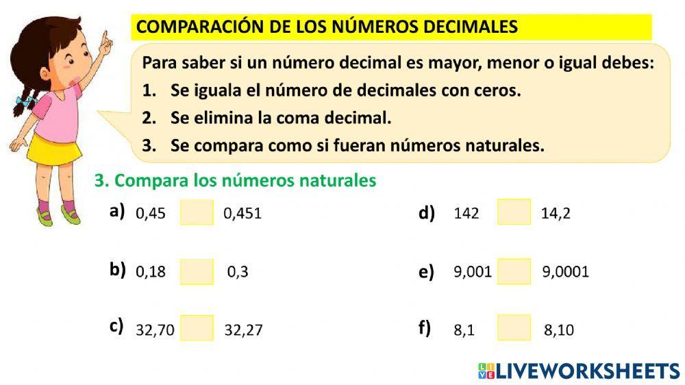 Operaciones con Decimales