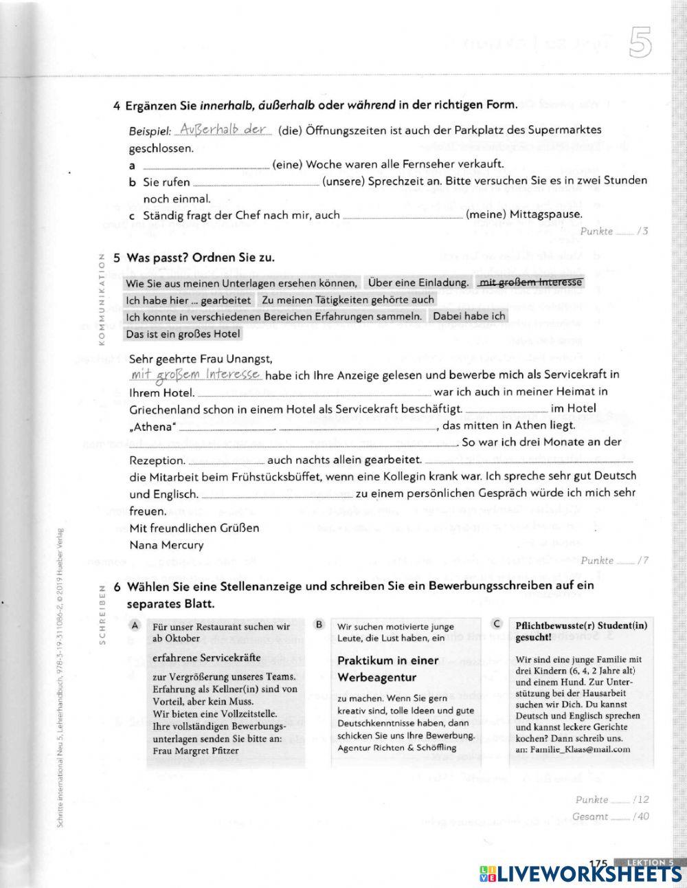 arbeitssuche b1 prüfung