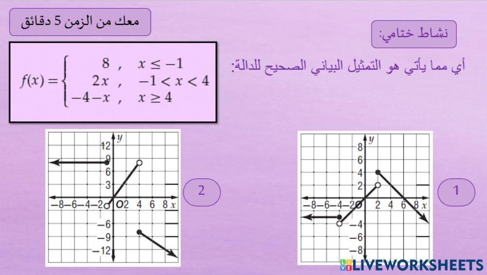 الدالة المعرفة بأكثر منقاعدة