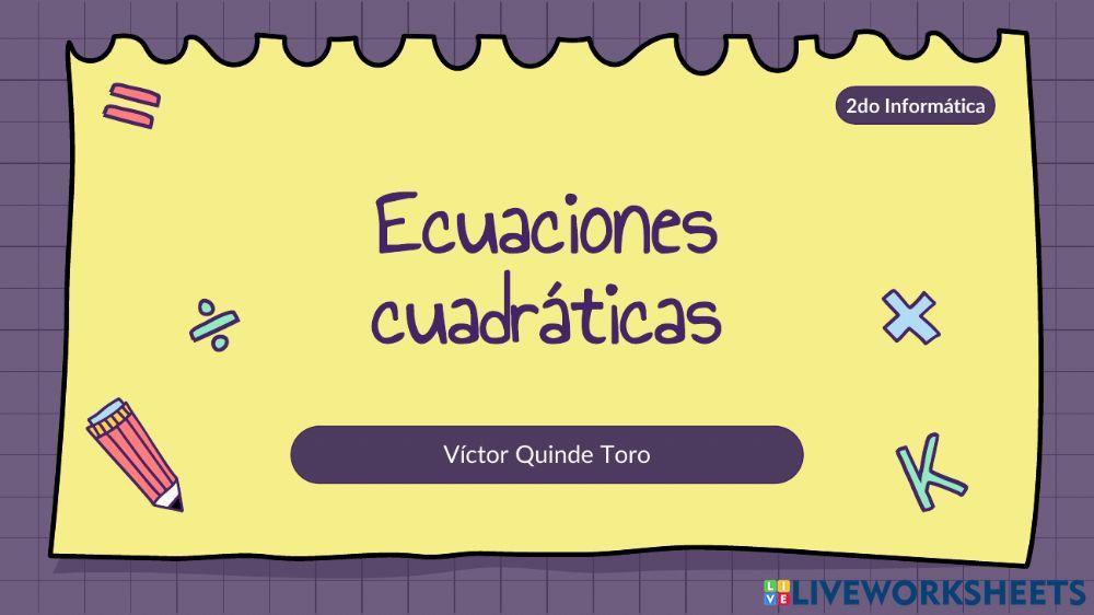 Ecuaciones de segundo grado