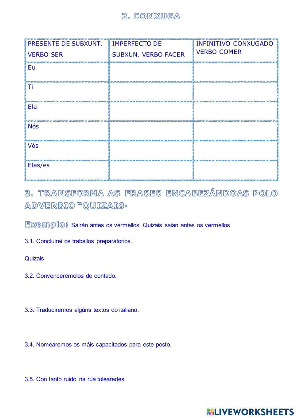 O verbo 1 O verbo 1